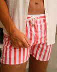 Striped Red Swimshort Monaco